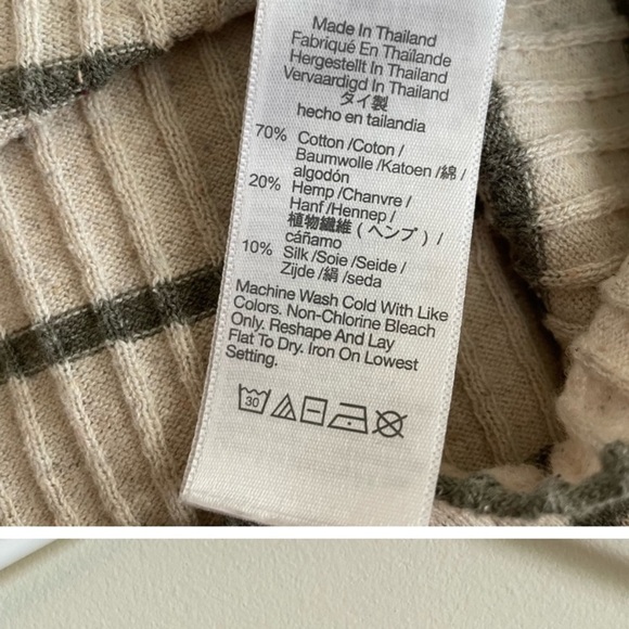 Madewell Lawson Striped Rib Knit Silk Blend  Sweater Sz-XXS - Picture 5 of 5